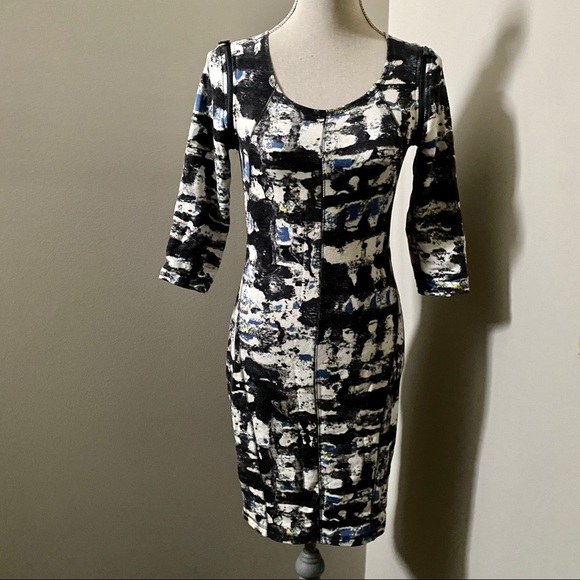 RACHEL ROY Abstract Bodycon Dress - Size Medium - Picture 8 of 8